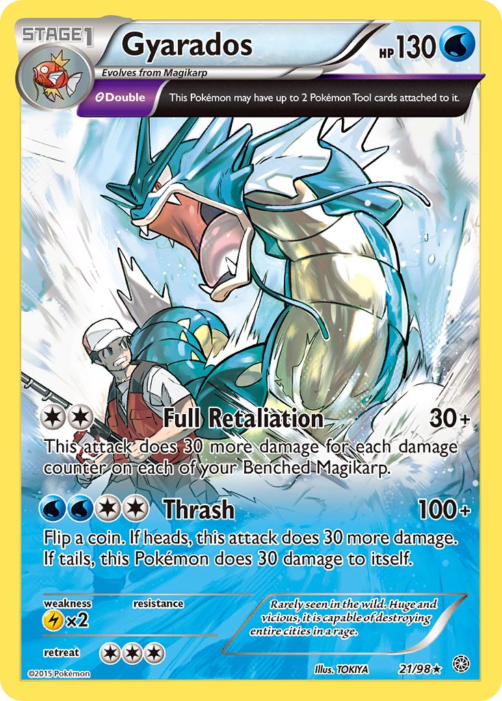 Gyarados (21/98) (Cosmos Holo) (Theme Deck Exclusive) [XY: Ancient Origins] | Clutch Gaming