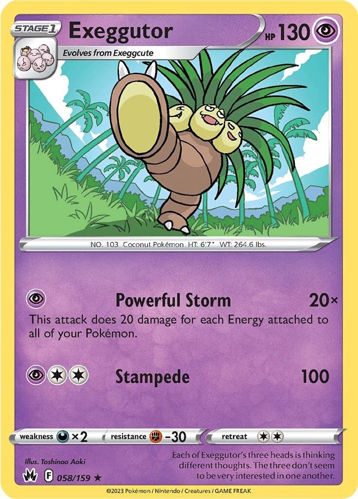 Exeggutor (058/159) [Sword & Shield: Crown Zenith] | Clutch Gaming