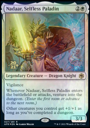 Nadaar, Selfless Paladin [Dungeons & Dragons: Adventures in the Forgotten Realms Prerelease Promos] | Clutch Gaming