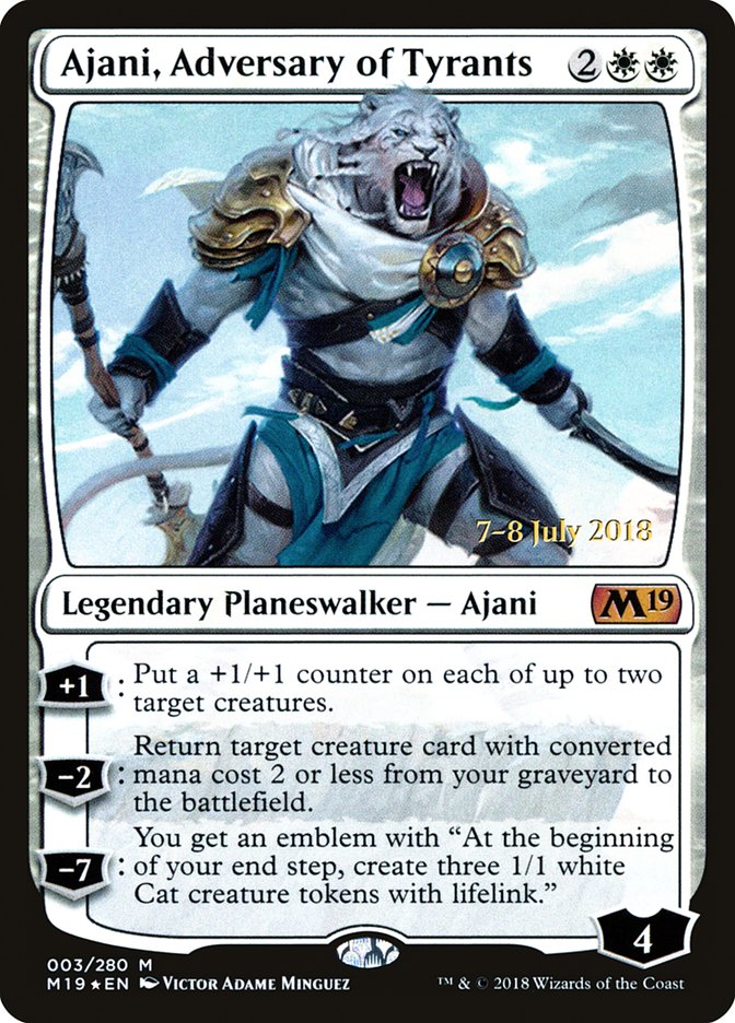 Ajani, Adversary of Tyrants [Core Set 2019 Prerelease Promos] | Clutch Gaming