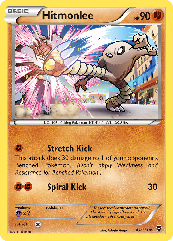 Hitmonlee (47/111) [XY: Furious Fists] | Clutch Gaming