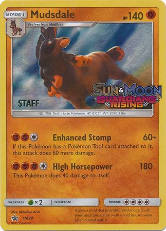 Mudsdale (SM20) (Staff Prerelease Promo) [Sun & Moon: Black Star Promos] | Clutch Gaming