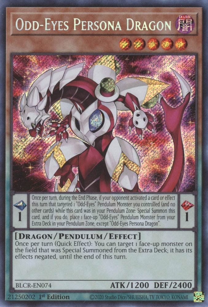 Odd-Eyes Persona Dragon [BLCR-EN074] Secret Rare | Clutch Gaming