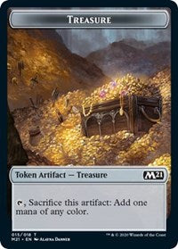 Treasure // Zombie Double-Sided Token [Core Set 2021 Tokens] | Clutch Gaming