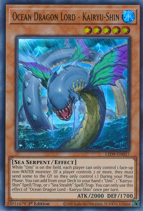 Ocean Dragon Lord - Kairyu-Shin [LED9-EN017] Ultra Rare | Clutch Gaming