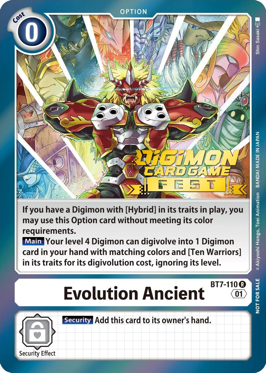 Evolution Ancient [BT7-110] (Digimon Card Game Fest 2022) [Next Adventure Promos] | Clutch Gaming