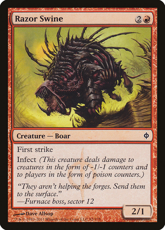 Razor Swine [New Phyrexia] | Clutch Gaming