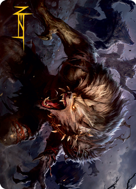 Village Reavers Art Card (Gold-Stamped Signature) [Innistrad: Midnight Hunt Art Series] | Clutch Gaming