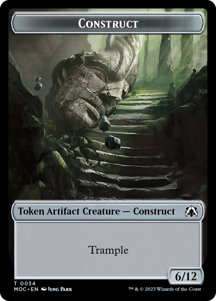 Phyrexian Golem // Construct Double-Sided Token [March of the Machine Commander Tokens] | Clutch Gaming