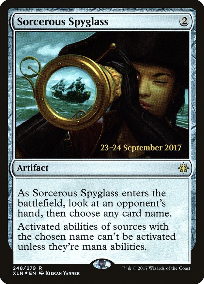 Sorcerous Spyglass [Ixalan Prerelease Promos] | Clutch Gaming