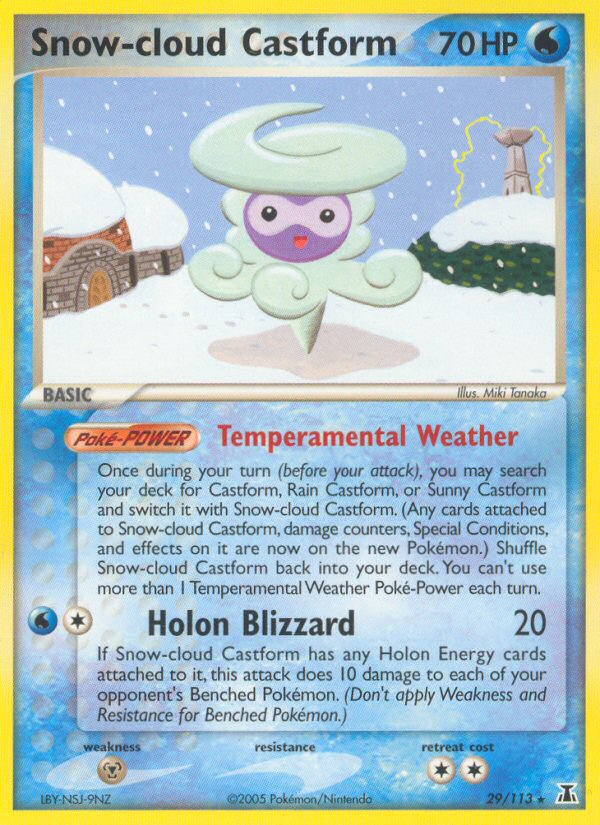 Snow-cloud Castform (29/113) [EX: Delta Species] | Clutch Gaming