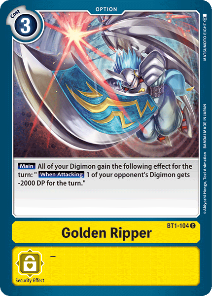 Golden Ripper [BT1-104] [Release Special Booster Ver.1.0] | Clutch Gaming