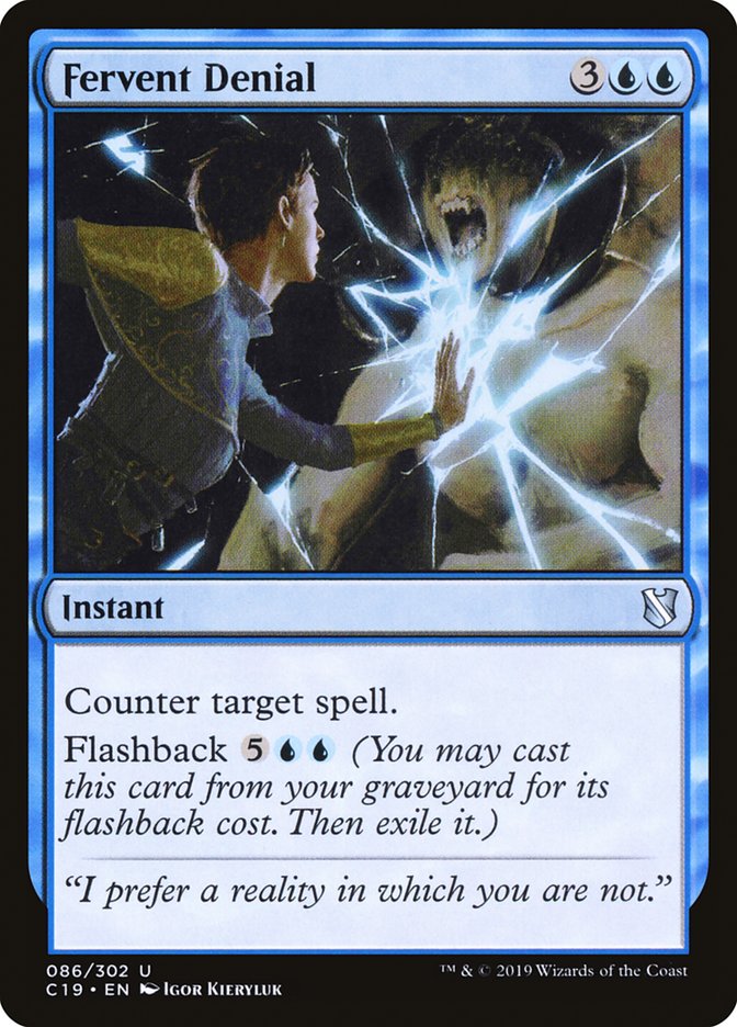 Fervent Denial [Commander 2019] | Clutch Gaming