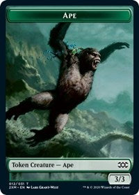 Ape // Elemental Double-Sided Token [Double Masters Tokens] | Clutch Gaming