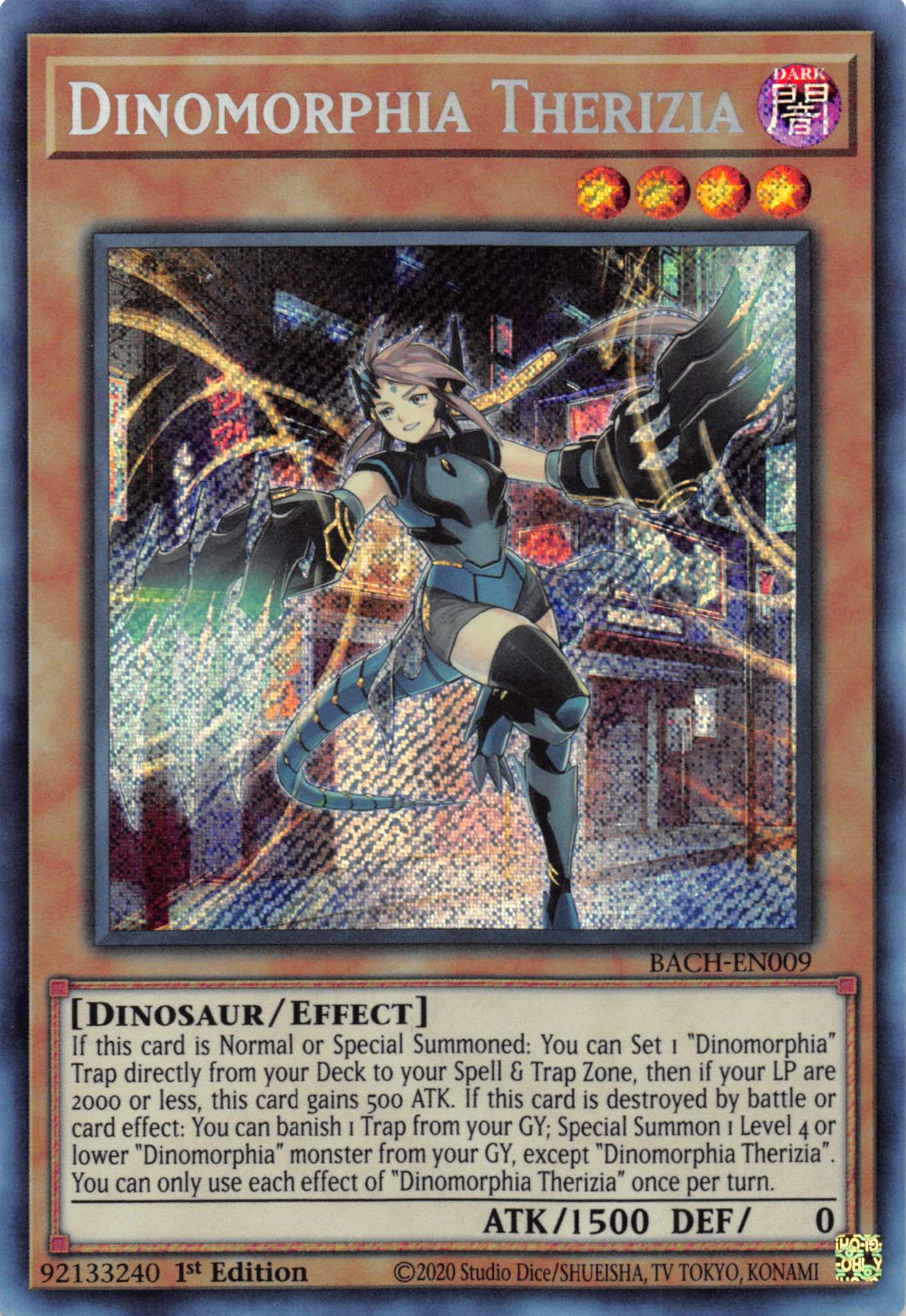 Dinomorphia Therizia [BACH-EN009] Secret Rare | Clutch Gaming