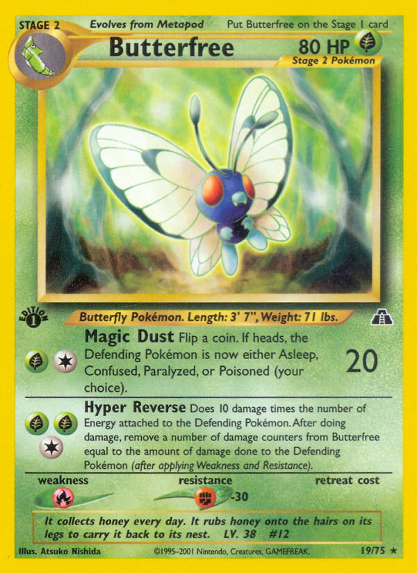 Butterfree (19/75) [Neo Discovery 1st Edition] | Clutch Gaming