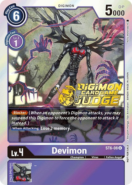 Devimon [ST6-08] (Judge Pack 1) [Starter Deck: Venomous Violet] | Clutch Gaming