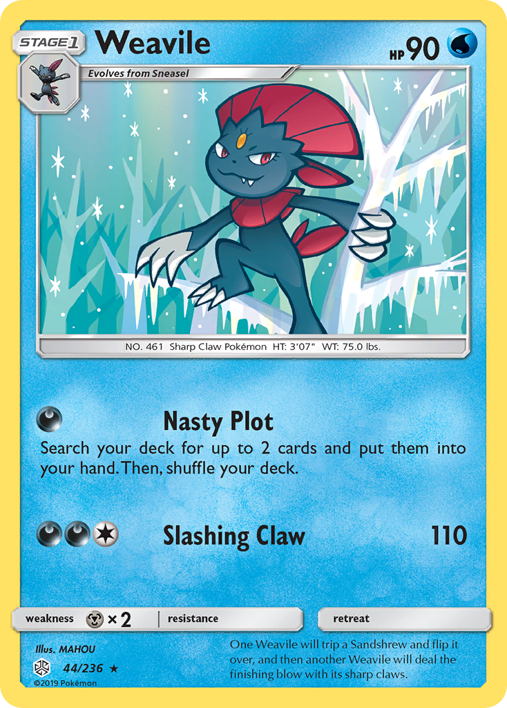 Weavile (44/236) [Sun & Moon: Cosmic Eclipse] | Clutch Gaming