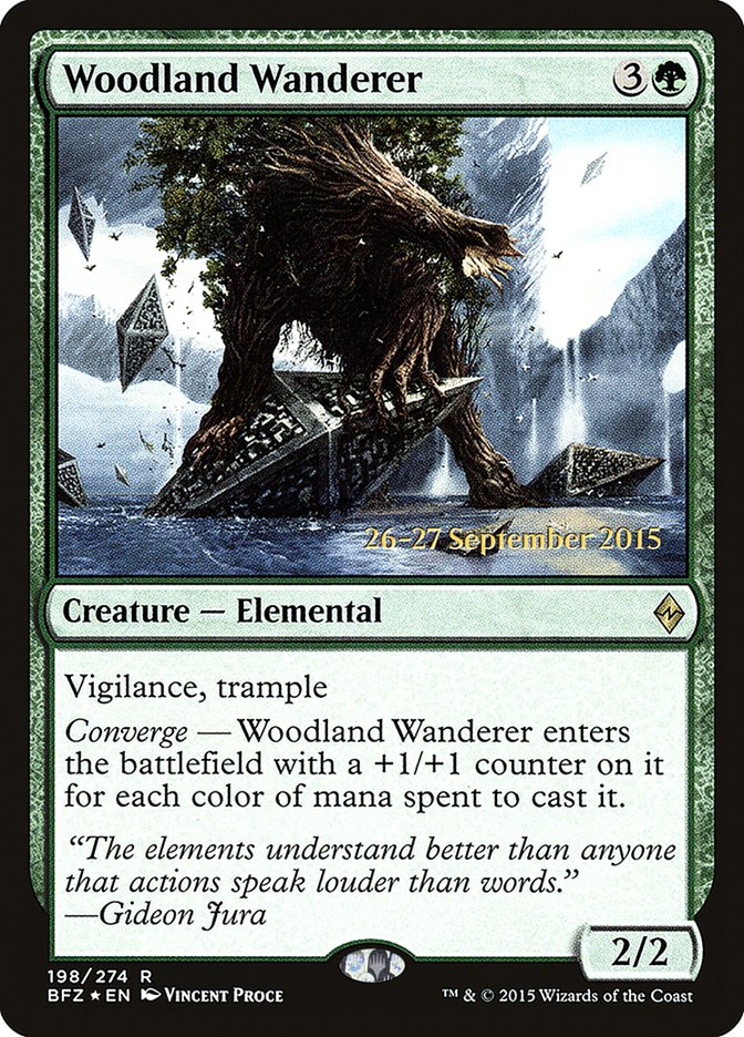 Woodland Wanderer [Battle for Zendikar Prerelease Promos] | Clutch Gaming