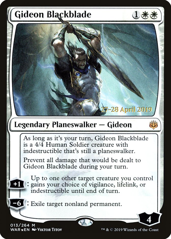 Gideon Blackblade [War of the Spark Prerelease Promos] | Clutch Gaming