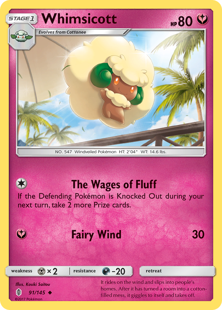 Whimsicott (91/145) [Sun & Moon: Guardians Rising] | Clutch Gaming