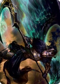 Vengeful Reaper Art Card (Gold-Stamped Signature) [Kaldheim Art Series] | Clutch Gaming