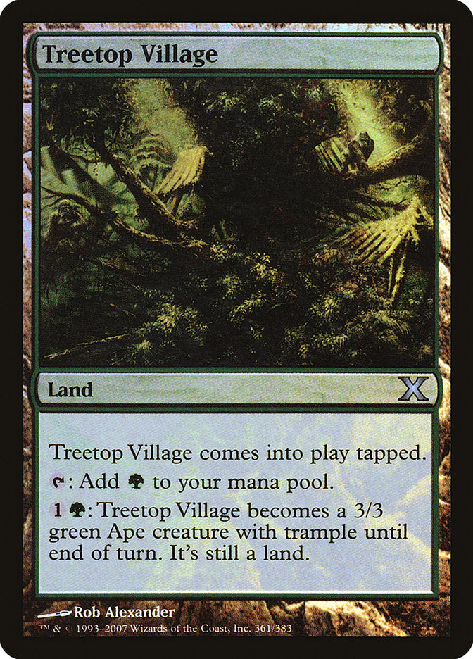 Treetop Village (Premium Foil) [Tenth Edition] | Clutch Gaming