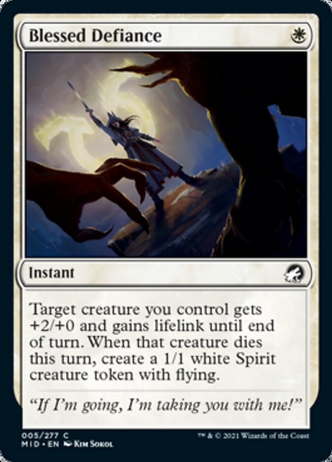 Blessed Defiance [Innistrad: Midnight Hunt] | Clutch Gaming