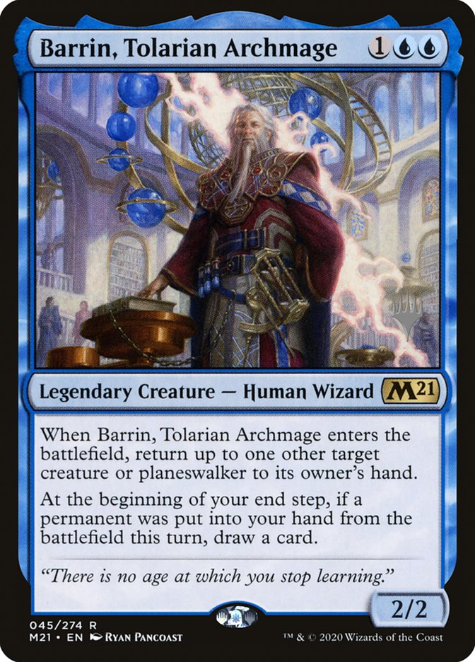 Barrin, Tolarian Archmage (Promo Pack) [Core Set 2021 Promos] | Clutch Gaming