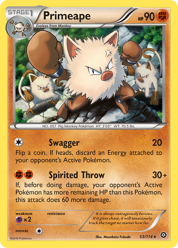 Primeape (53/114) [XY: Steam Siege] | Clutch Gaming