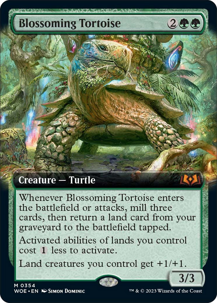 Blossoming Tortoise (Extended Art) [Wilds of Eldraine] | Clutch Gaming