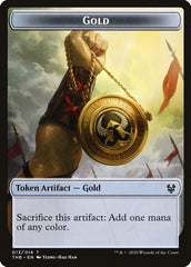 Human Soldier // Gold Double-Sided Token [Theros Beyond Death Tokens] | Clutch Gaming