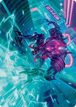 Surgehacker Mech Art Card [Kamigawa: Neon Dynasty Art Series] | Clutch Gaming