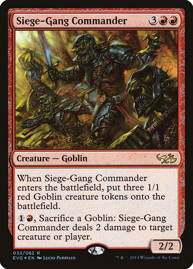 Siege-Gang Commander (Elves vs. Goblins) [Duel Decks Anthology] | Clutch Gaming