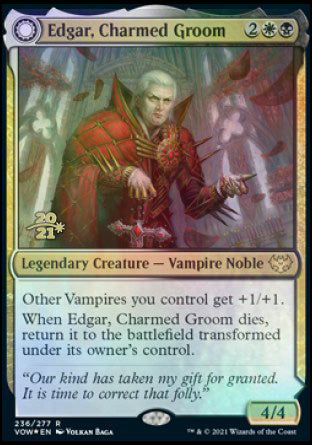 Edgar, Charmed Groom // Edgar Markov's Coffin [Innistrad: Crimson Vow Prerelease Promos] | Clutch Gaming