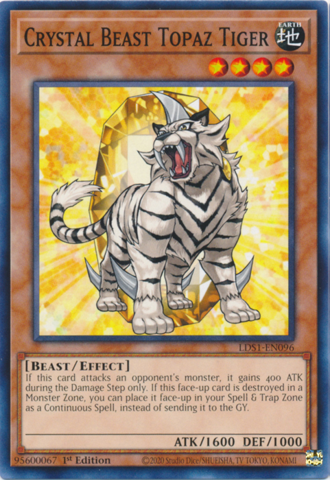 Crystal Beast Topaz Tiger [LDS1-EN096] Common | Clutch Gaming