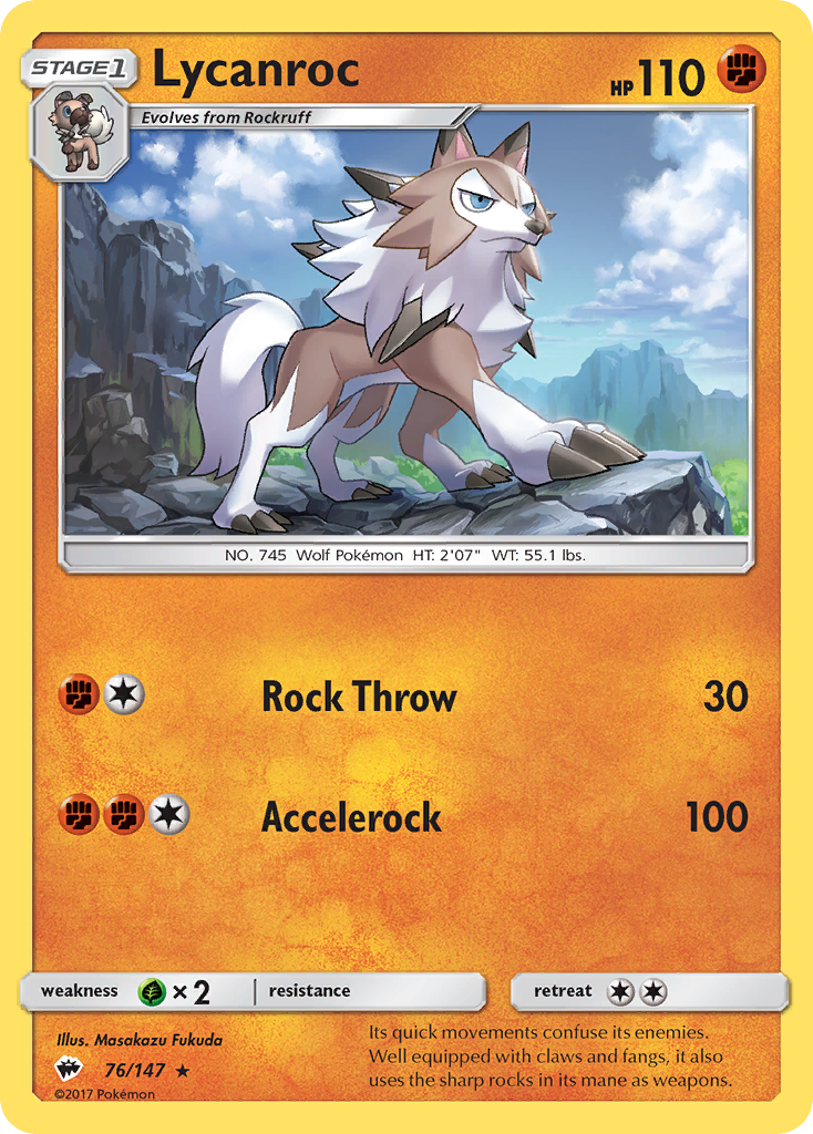 Lycanroc (76/147) [Sun & Moon: Burning Shadows] | Clutch Gaming