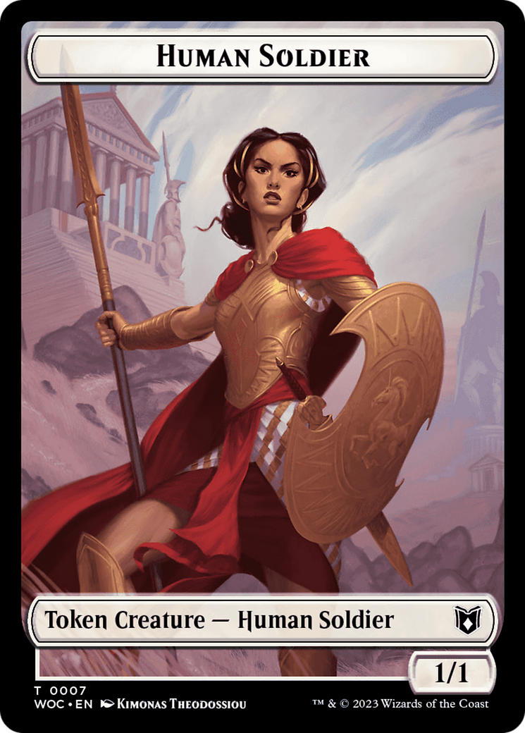 Pirate // Human Soldier Double-Sided Token [Wilds of Eldraine Commander Tokens] | Clutch Gaming