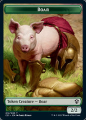 Hydra // Boar Double-Sided Token [Commander 2021 Tokens] | Clutch Gaming