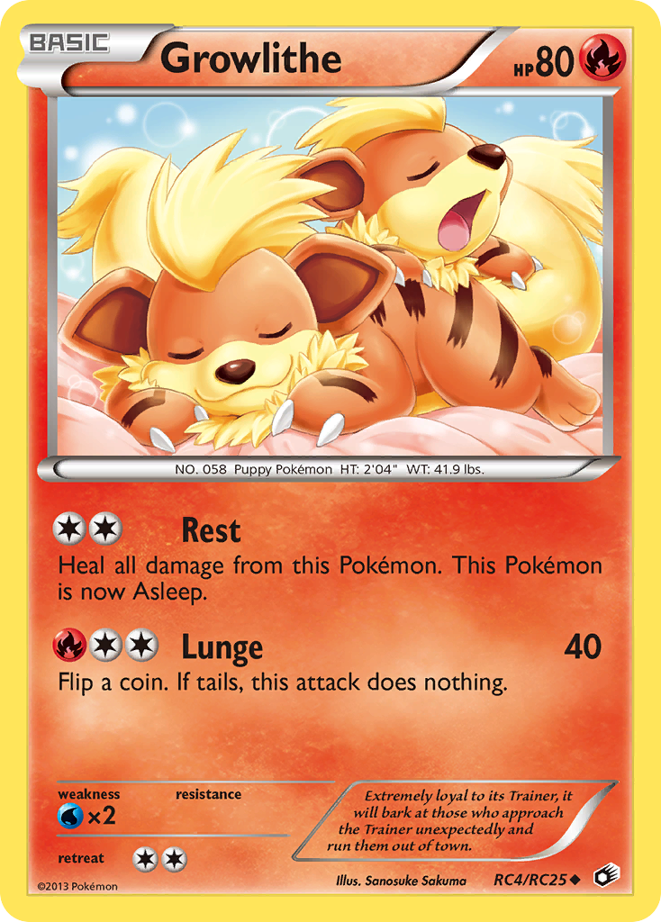 Growlithe (RC4/RC25) [Black & White: Legendary Treasures] | Clutch Gaming