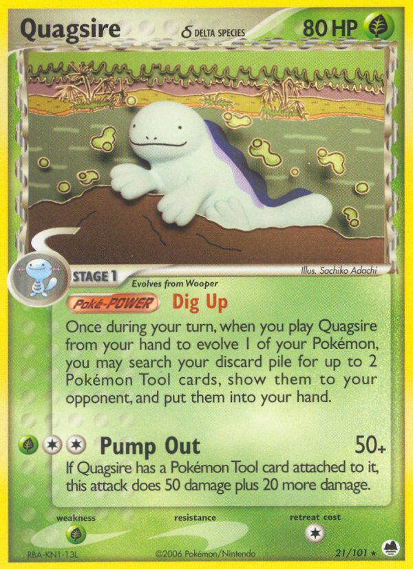 Quagsire (21/101) (Delta Species) [EX: Dragon Frontiers] | Clutch Gaming