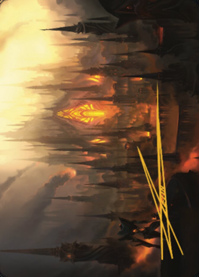 Mishra's Foundry Art Card (Gold-Stamped Signature) [The Brothers' War Art Series] | Clutch Gaming