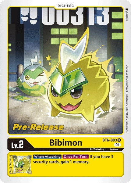 Bibimon [BT6-003] [Double Diamond Pre-Release Cards] | Clutch Gaming