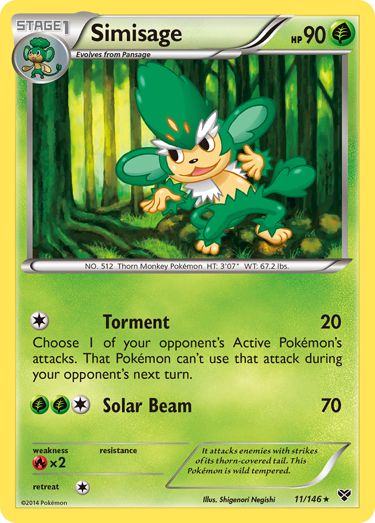 Simisage (11/146) [XY: Base Set] | Clutch Gaming