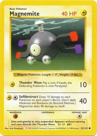 Magnemite (53/102) [Base Set Shadowless Unlimited] | Clutch Gaming