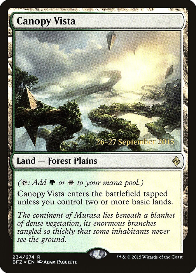 Canopy Vista [Battle for Zendikar Prerelease Promos] | Clutch Gaming