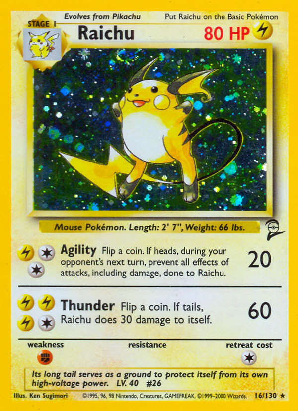 Raichu (16/130) [Base Set 2] | Clutch Gaming