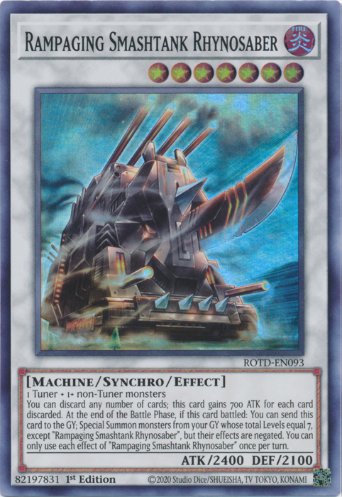 Rampaging Smashtank Rhynosaber [ROTD-EN093] Super Rare | Clutch Gaming