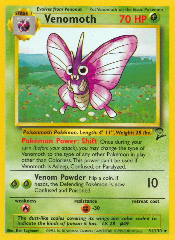 Venomoth (31/130) [Base Set 2] | Clutch Gaming