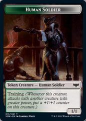 Human (001) // Human Soldier Double-Sided Token [Innistrad: Crimson Vow Tokens] | Clutch Gaming